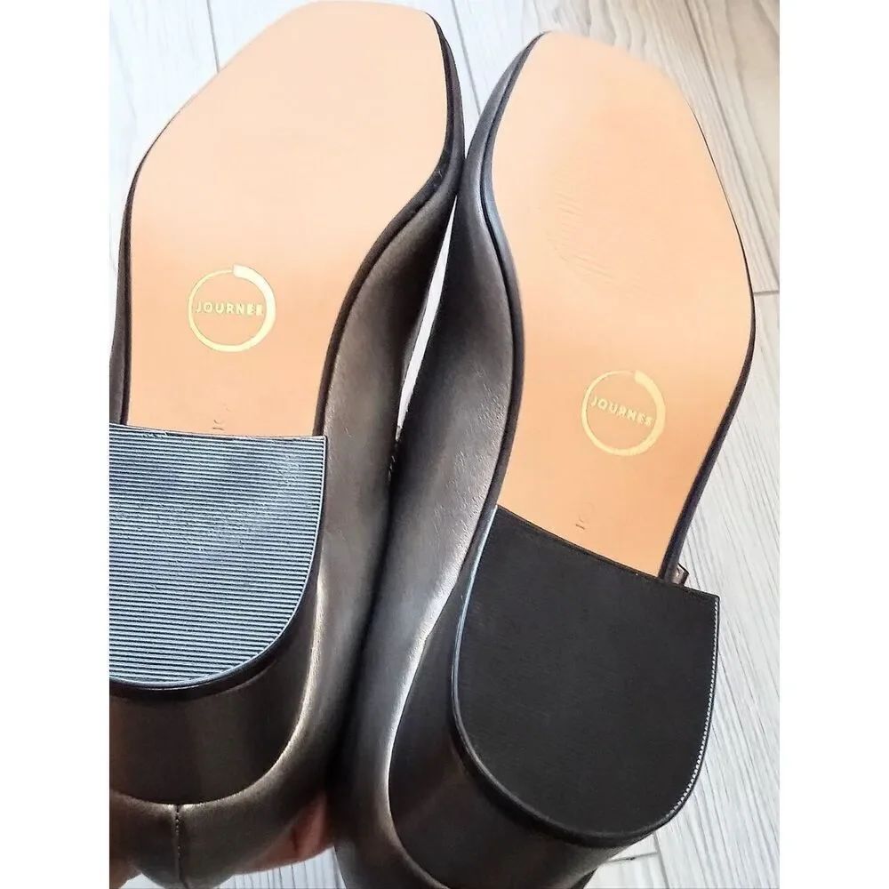 (S-4759) Journee Collection Nally Womens Square Toe Block Heel Pumps Sz 9 - Picture 8 of 15
